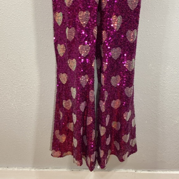 Nasty Gal Pink Sequin Heart Pants - Picture 4 of 12